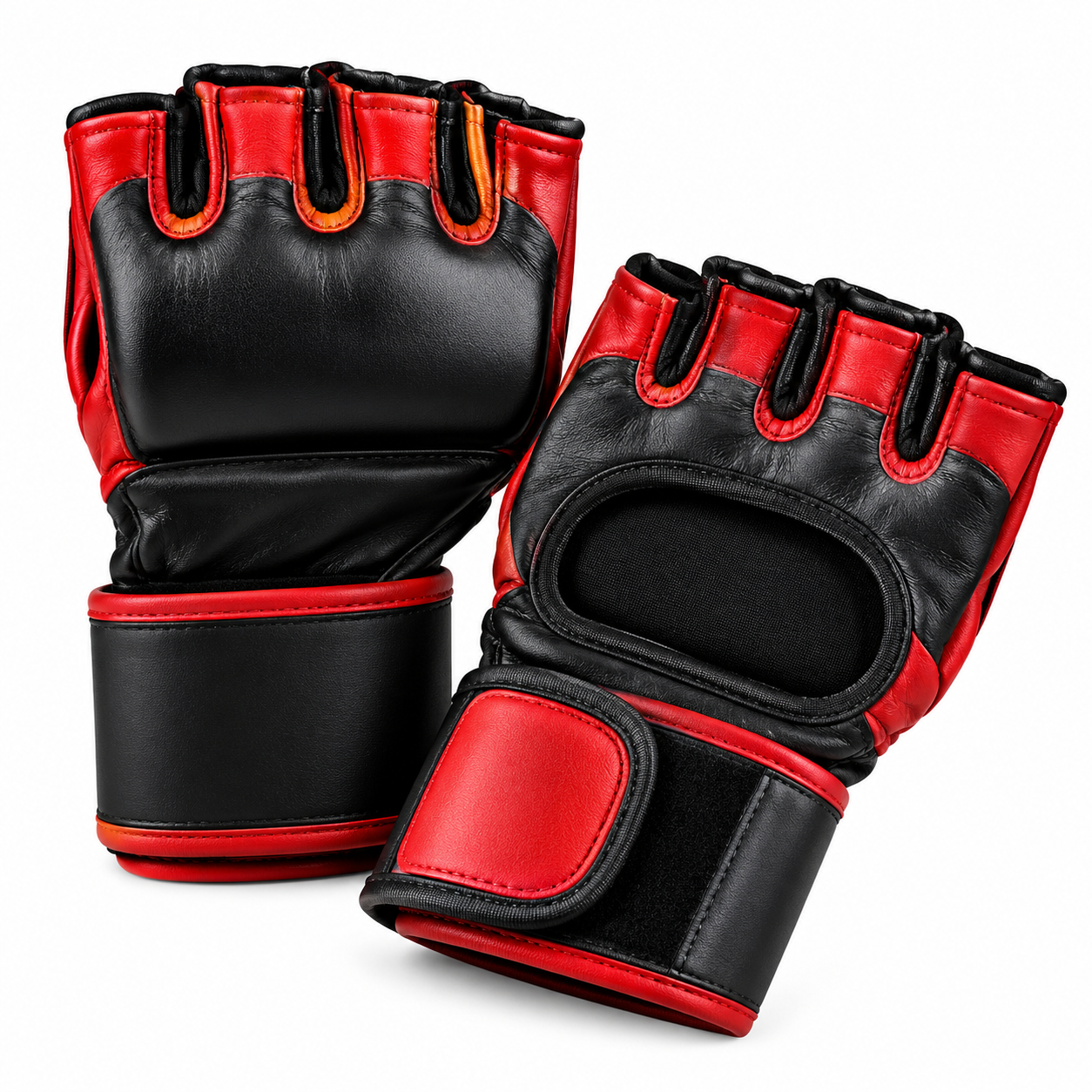 MMA Training Gloves Synthetic Leather Red & Black Professional Combat Sports Manufacturer